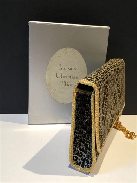 gold dior clutch bag|christian dior vintage clutch bag.